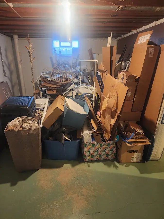 Roll-off dumpster container at job site for Construction Dumpster Rental in Carroll Valley